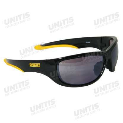 Dewalt Dominator Safety Glasses - Black/Yellow Frame - Silver Mirror Lens