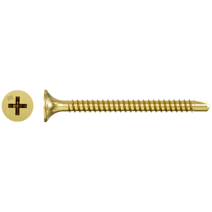 Simpson DWFSD Drywall-to-CFS Screw (Collated) - #6 x 1-5/8" #2 Phillips, Yellow Zinc - 2500/box