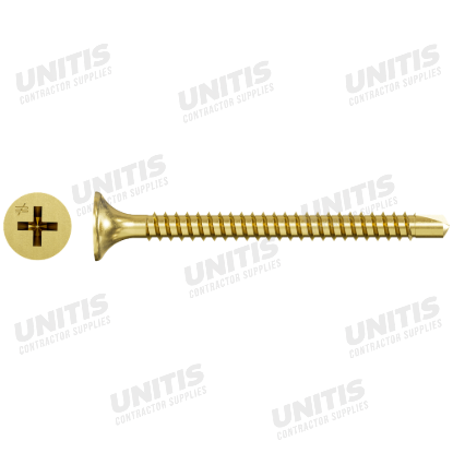 Simpson DWFSD Drywall-to-CFS Screw (Collated) - #6 x 1-5/8" #2 Phillips, Yellow Zinc - 2500/box