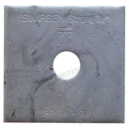 Simpson BP 3" x 3" Hot-Dip Galvanized Bearing Plate with 5/8" Bolt Diameter