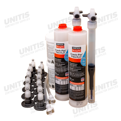 Simpson Crack-Pac Flex-H2O 9 oz. Polyurethane Crack Sealer Injection Kit (2 Cartridges)
