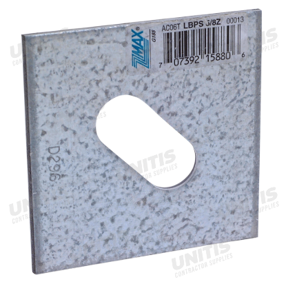 Simpson LBPS 3" x 3" ZMAX Galvanized Slotted Bearing Plate with 5/8" Bolt Diameter