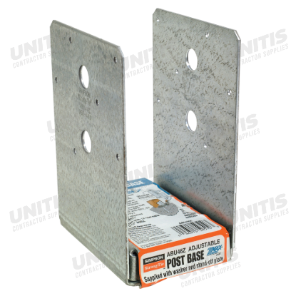 Simpson ABU ZMAX Galvanized Adjustable Standoff Post Base for 4x6