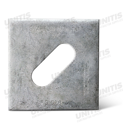 Simpson BPS 3" x 3" HDG Slotted Bearing Plate with 5/8" Bolt Diameter