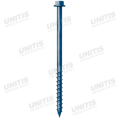 Simpson Titen Turbo - 1/4" x 5" Hex-Head Concrete Screw, Blue - 100/box