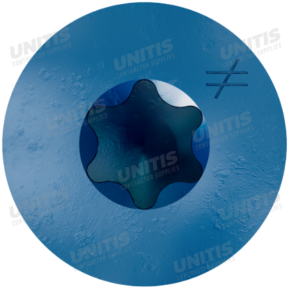 Simpson Titen Turbo - 1/4" x 1-1/4" Torx Flat-Head Concrete Screw, Blue - 100/box