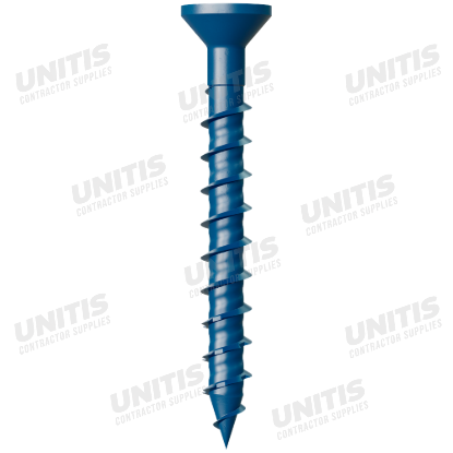 Simpson Titen Turbo - 3/16" x 1-3/4" Torx Flat-Head Concrete Screw, Blue - 100/box