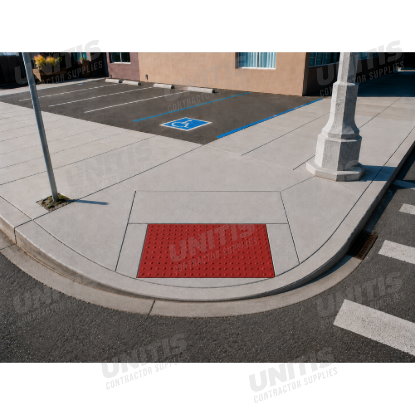 ADA Solutions Truncated Dome - Cast In Place - 3' x 4' - Brick Red