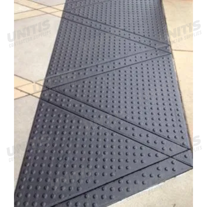 Safety Step - Inline Mat - Textured - 3' x 10' - Dark Gray