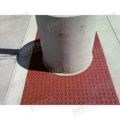 Safety Step - Inline Mat - Textured - 3' x 10' - Red